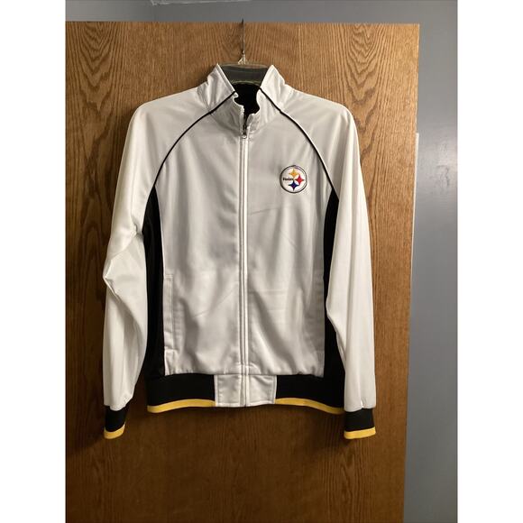 NFL Team Apparel Pittsburgh Steelers Track Style Full Zip Jacket Women’s Medium‎ - Picture 1 of 6
